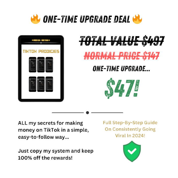 ONE MORE THING: Get TikTok Prodigies For Just $47!